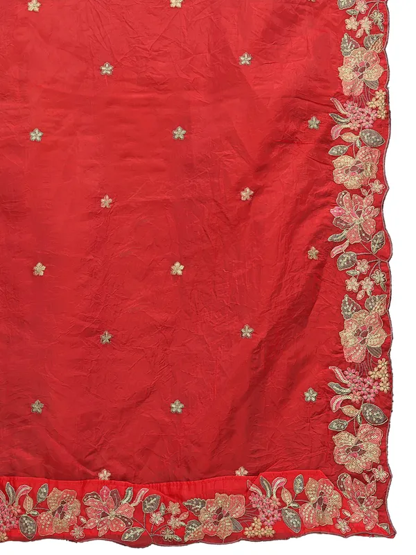 Art_Silk_Crush_Floral_Embroidered_Dupatta_With_Sequin_Work_Red