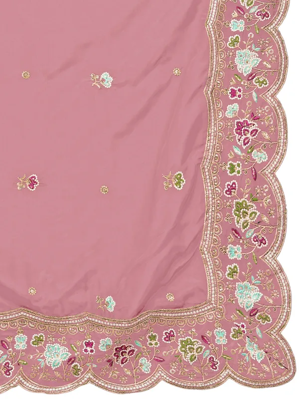 Embroidered_Art_Silk_Dupatta_With_Scalloped_Cutwork_Border_Peach