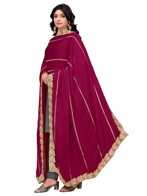 Glossy_Chiffon_Dupatta_With_Leaf_Cutwork_Border_Stone_Work_Pink
