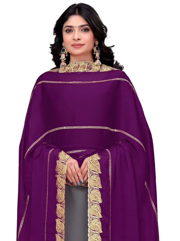 Glossy_Chiffon_Dupatta_With_Leaf_Cutwork_Border_Stone_Work_Wine