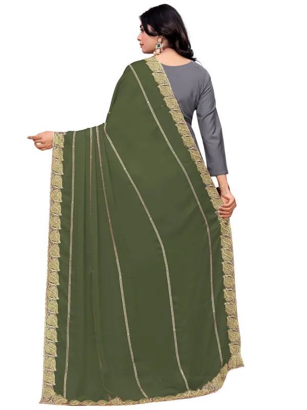 Glossy_Chiffon_Dupatta_With_Leaf_Cutwork_Border_Stone_Work_Mahendi_Green