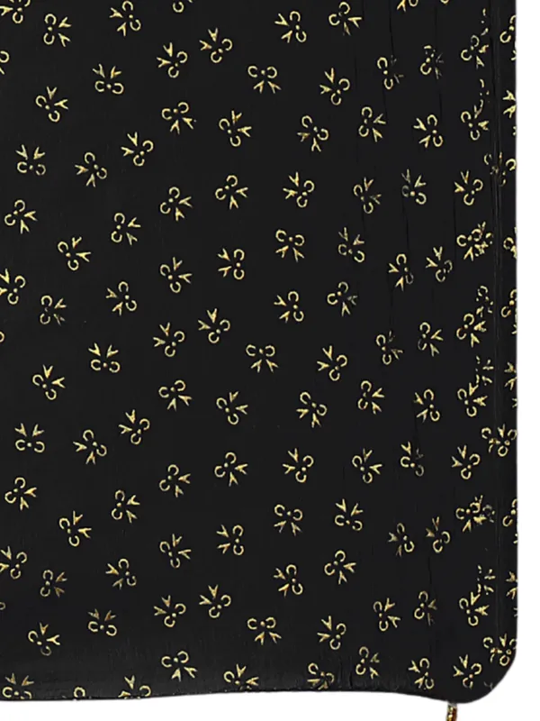Chiffon_Dupatta_With_Golden_Foil_Print_Tassel_Latkans_Black