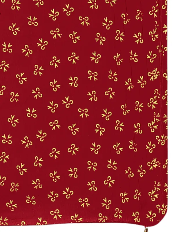 Chiffon_Dupatta_With_Golden_Foil_Print_Tassel_Latkans_Maroon