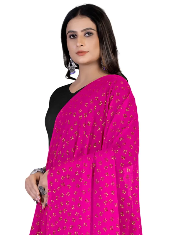 Chiffon_Dupatta_With_Golden_Foil_Print_Tassel_Latkans_Pink
