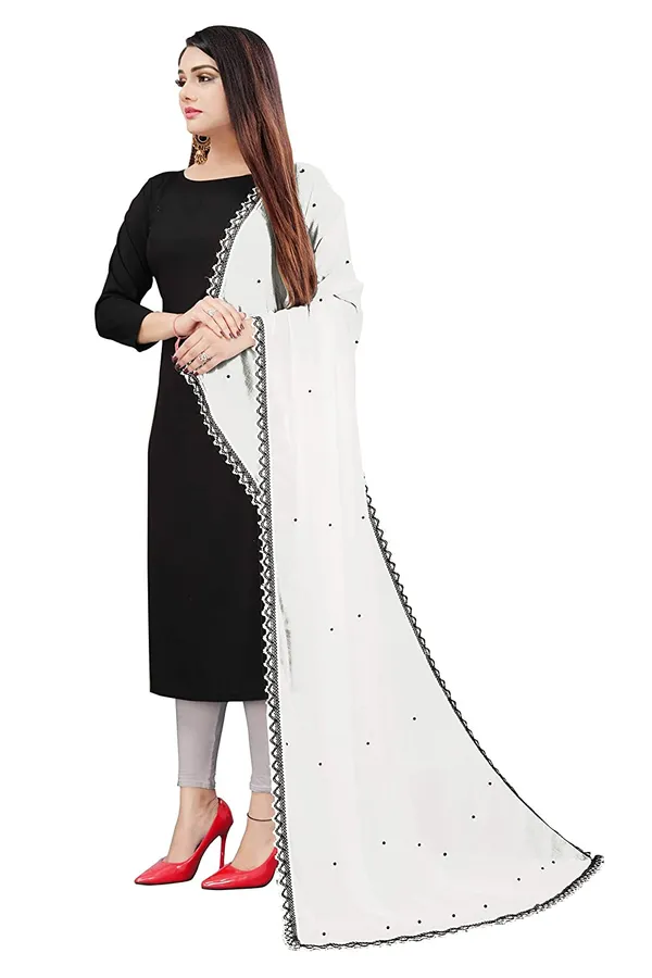 Chiffon_Dupatta_With_Moti_Work_Four_Side_Lace_Border_White