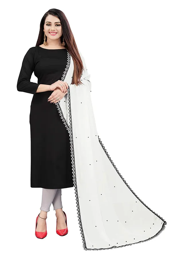 Chiffon_Dupatta_With_Moti_Work_Four_Side_Lace_Border_White
