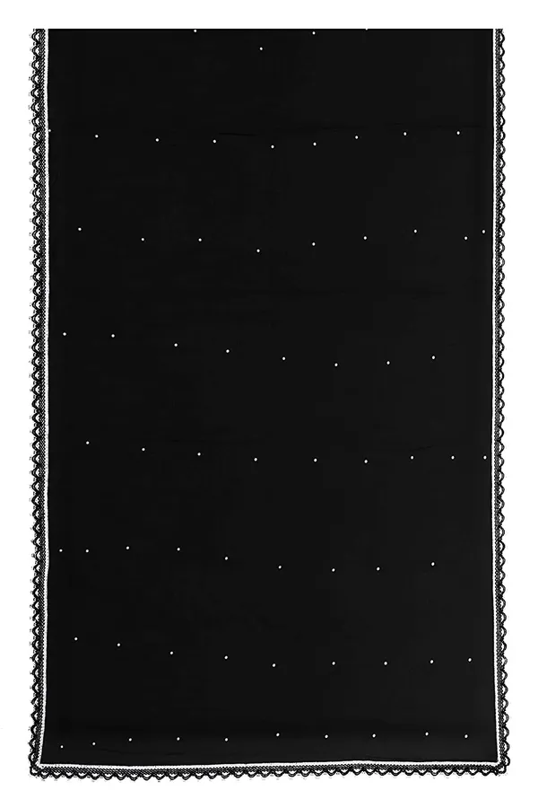Chiffon_Dupatta_With_Moti_Work_Four_Side_Lace_Border_Black