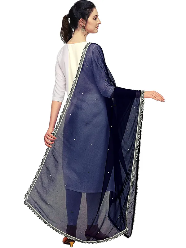 Chiffon_Dupatta_With_Moti_Work_Four_Side_Lace_Border_Navy_Blue