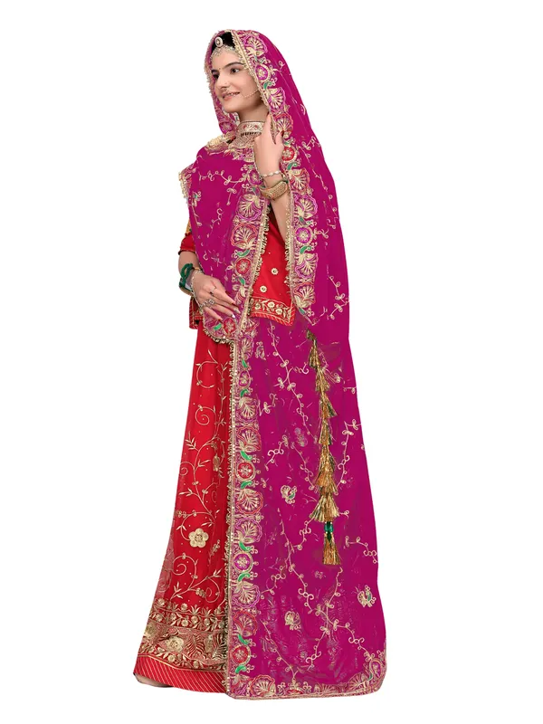 Zari_Embroidered_Georgette_Odhni_Dupatta_With_Peacock_Border_Pink