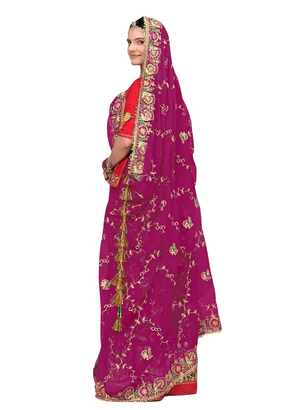 Zari_Embroidered_Georgette_Odhni_Dupatta_With_Peacock_Border_Pink