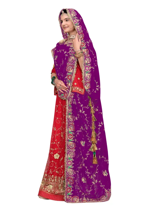 Zari_Embroidered_Georgette_Odhni_Dupatta_With_Peacock_Border_Wine