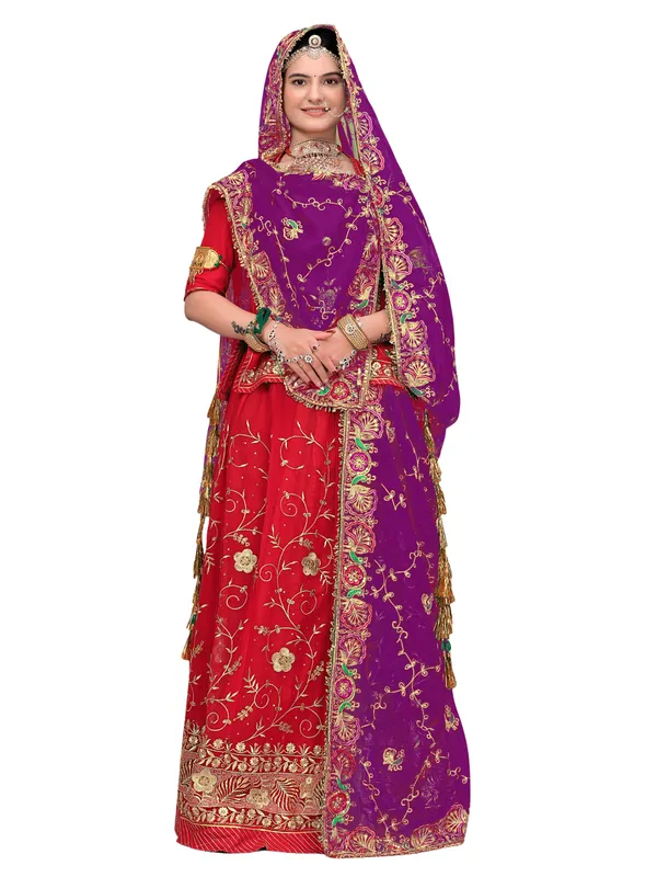 Zari_Embroidered_Georgette_Odhni_Dupatta_With_Peacock_Border_Wine