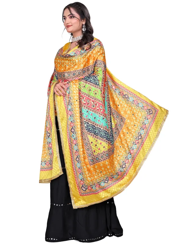 Mirror_Work_Printed_Art_Silk_Dupatta_With_Gota_Lace_Border_Multi_Color1