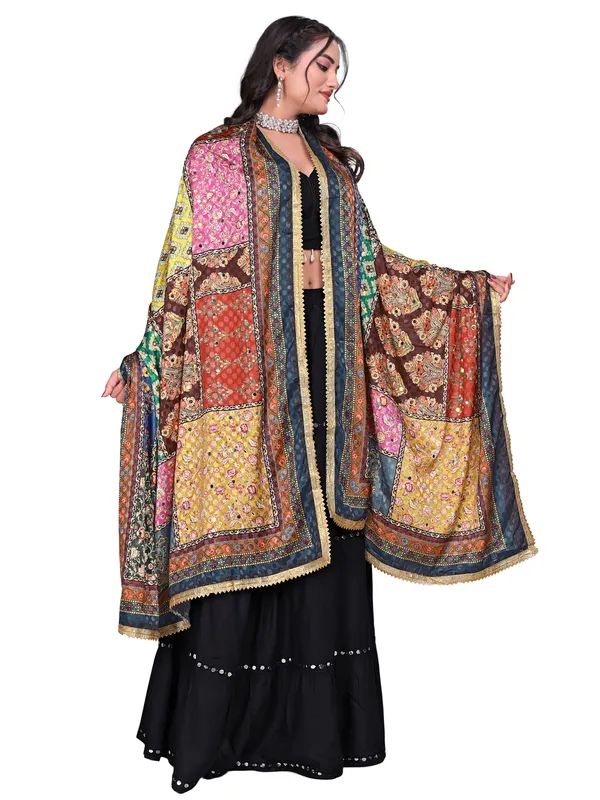 Mirror_Work_Printed_Art_Silk_Dupatta_With_Gota_Lace_Border_Multi_Color2