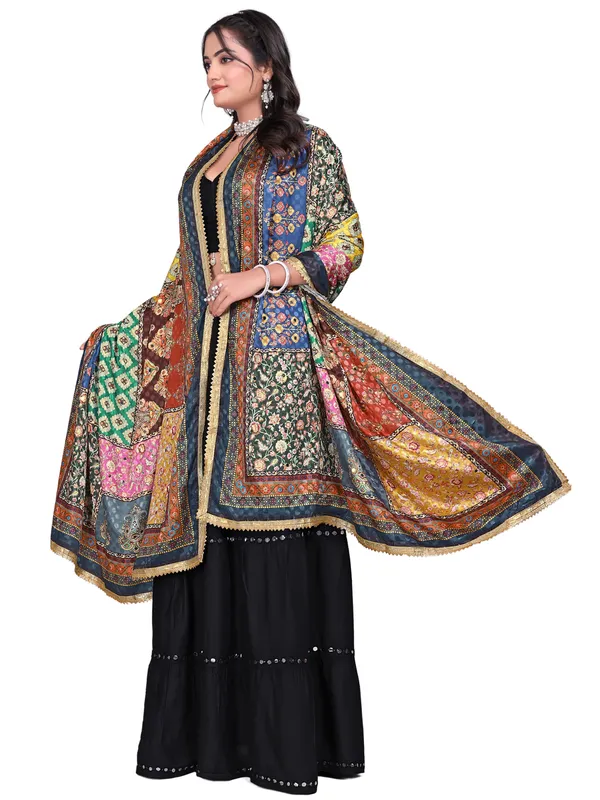 Mirror_Work_Printed_Art_Silk_Dupatta_With_Gota_Lace_Border_Multi_Color2