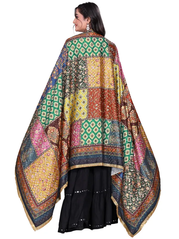 Mirror_Work_Printed_Art_Silk_Dupatta_With_Gota_Lace_Border_Multi_Color2