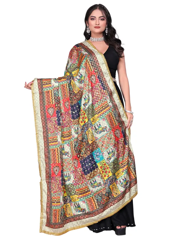 Mirror_Work_Printed_Art_Silk_Dupatta_With_Gota_Lace_Border_Multi_Color3