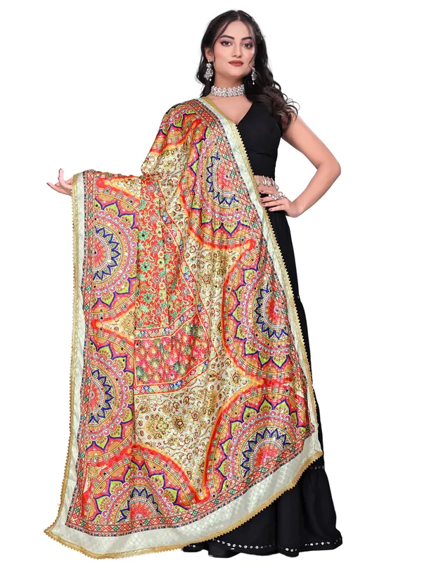 Mirror_Work_Printed_Art_Silk_Dupatta_With_Gota_Lace_Border_Multi_Color5