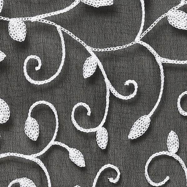 Embroidered_Chiffon_Dupatta_With_Floral_Jaal_Lace_Border_Black_White