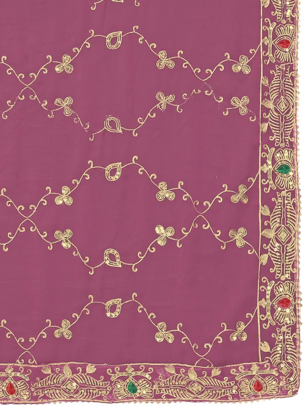 Embroidered_Georgette_Dupatta_With_Sequin_Work_Lace_Border_Onion_Pink