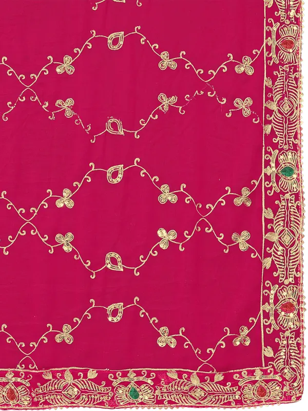 Embroidered_Georgette_Dupatta_With_Sequin_Work_Lace_Border_Pink