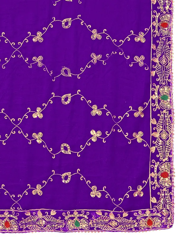 Embroidered_Georgette_Dupatta_With_Sequin_Work_Lace_Border_Violet