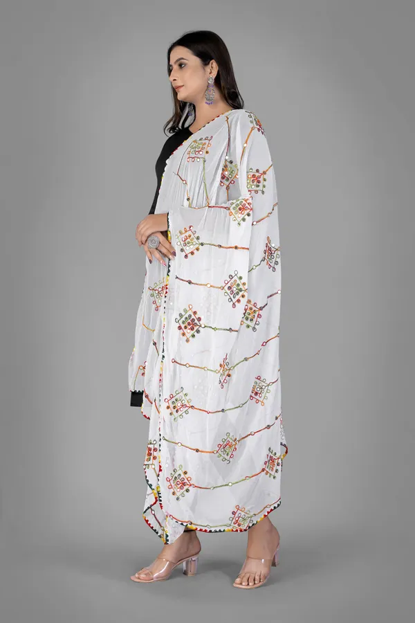 Kutchi_Style_Embroidered_Chiffon_Dupatta_With_Sequin_Work_White