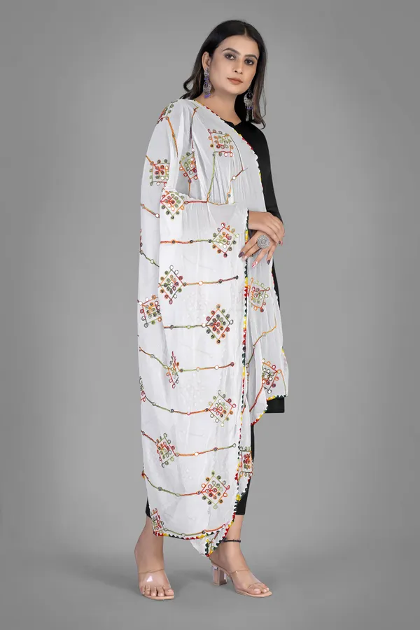 Kutchi_Style_Embroidered_Chiffon_Dupatta_With_Sequin_Work_White
