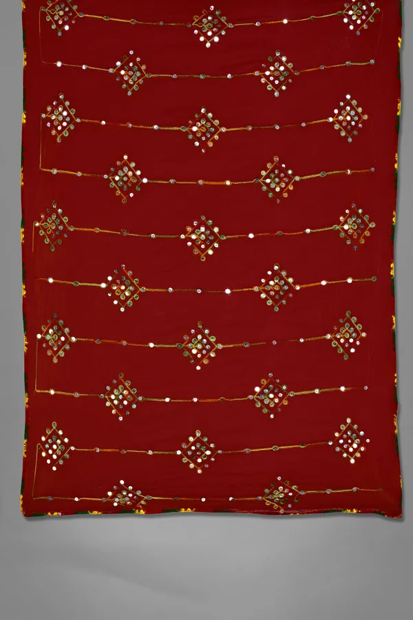 Kutchi_Style_Embroidered_Chiffon_Dupatta_With_Sequin_Work_Maroon
