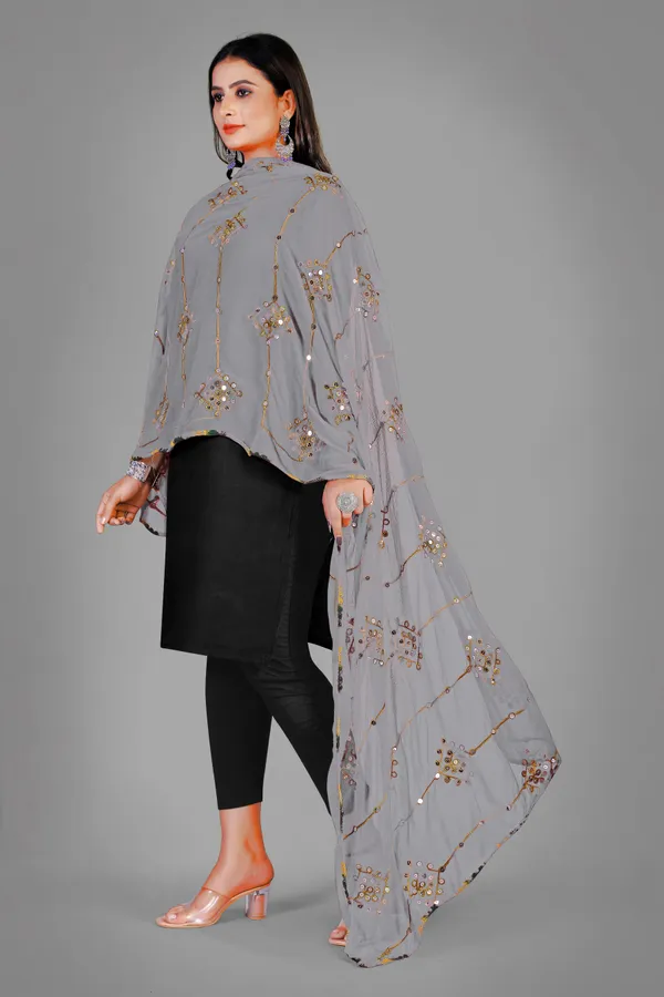 Kutchi_Style_Embroidered_Chiffon_Dupatta_With_Sequin_Work_Grey