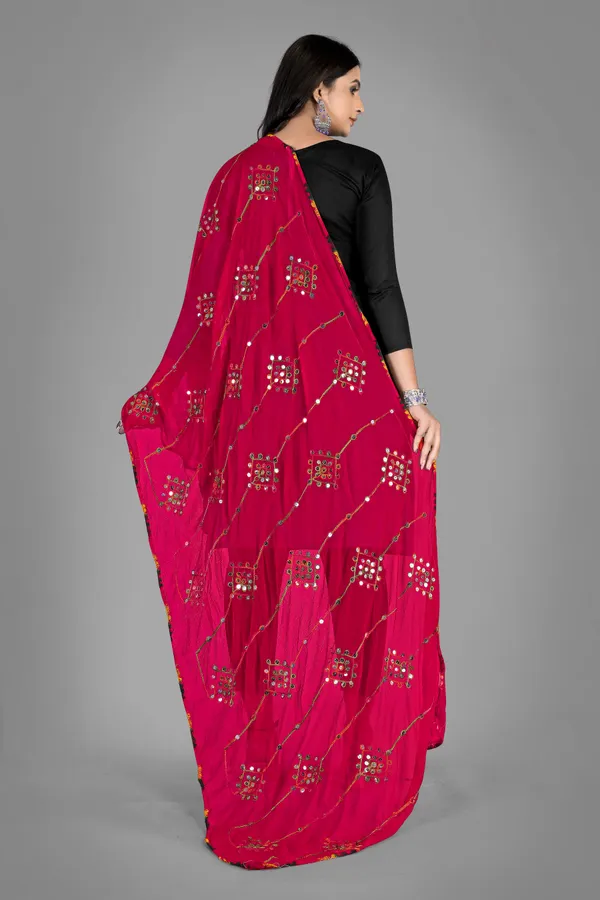 Kutchi_Style_Embroidered_Chiffon_Dupatta_With_Sequin_Work_Pink