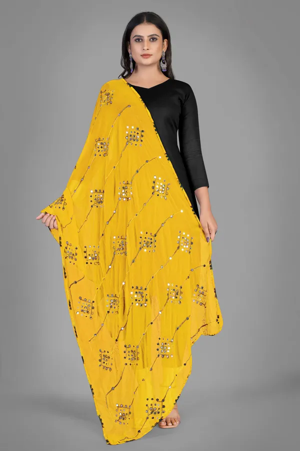 Kutchi_Style_Embroidered_Chiffon_Dupatta_With_Sequin_Work_Yellow
