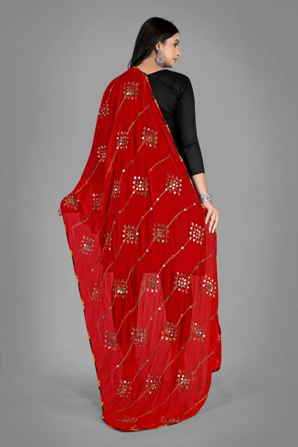 Kutchi_Style_Embroidered_Chiffon_Dupatta_With_Sequin_Work_Red