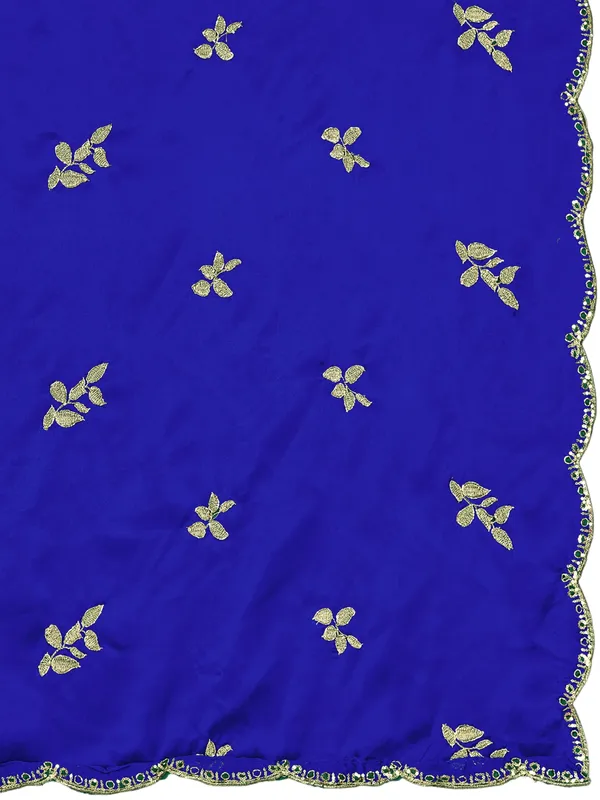 Embroidered_Art_Silk_Dupatta_With_Leaf_Butti_Sequin_Border_Violet