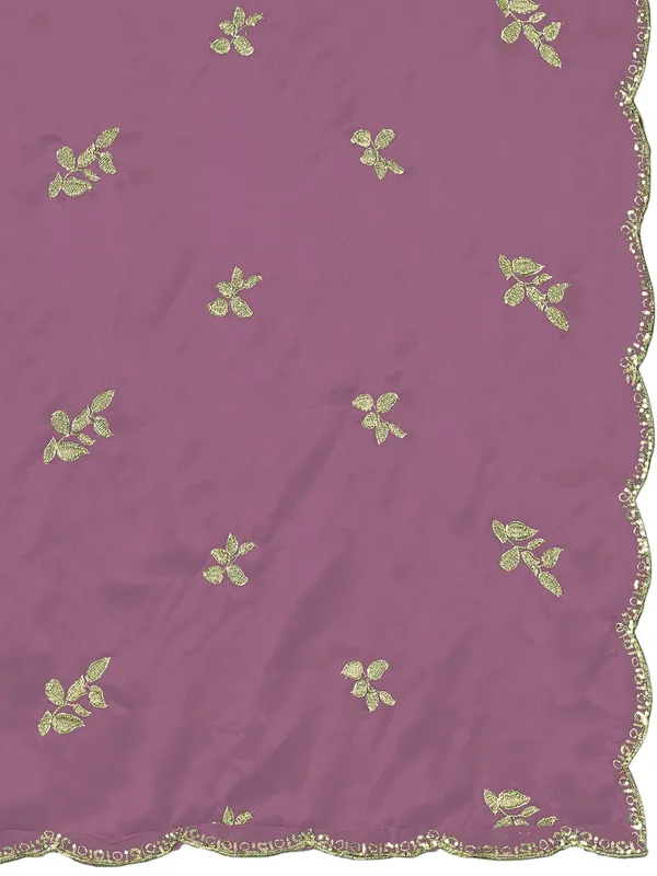 Embroidered_Art_Silk_Dupatta_With_Leaf_Butti_Sequin_Border_Onion_Pink