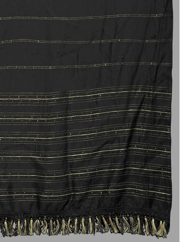 Chanderi_Style_Dupatta_With_Zari_Stripes_Sequins_Tassels_Black