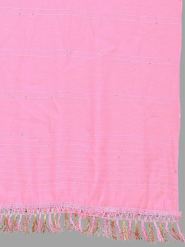 Chanderi_Style_Dupatta_With_Zari_Stripes_Sequins_Tassels_Light_Pink
