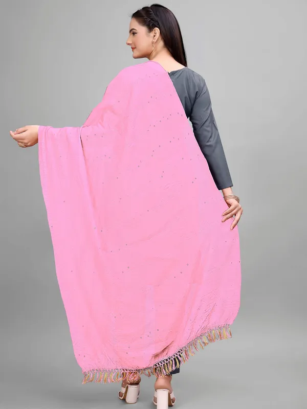 Chanderi_Style_Dupatta_With_Zari_Stripes_Sequins_Tassels_Light_Pink