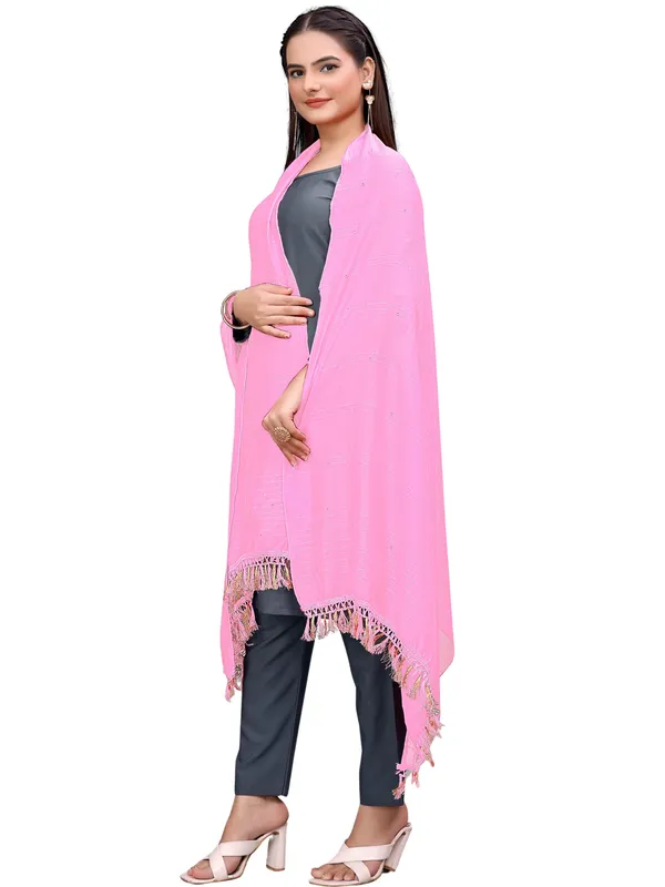 Chanderi_Style_Dupatta_With_Zari_Stripes_Sequins_Tassels_Light_Pink