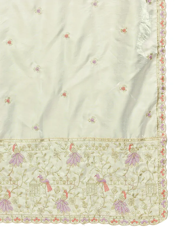 Zari_Embroidered_Art_Silk_Dupatta_With_Sequin_Peacock_Pallu_Off_White
