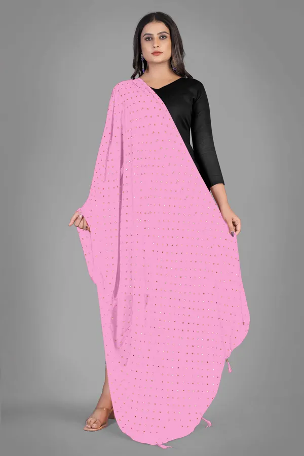 Golden_Star_Foil_Print_Chiffon_Dupatta_With_Tassel_Latkans_Light_Pink