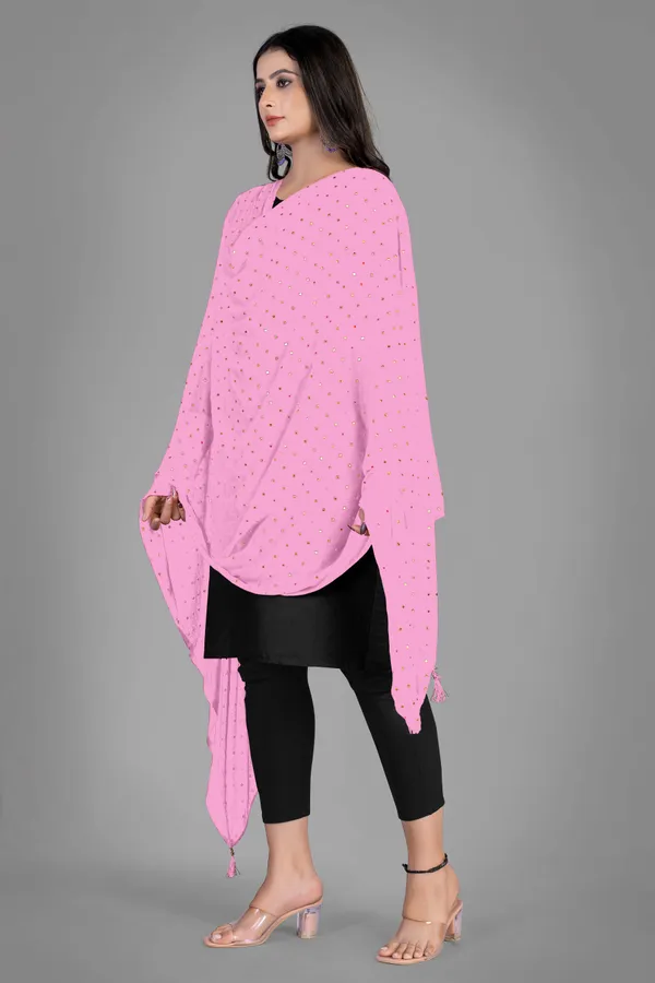 Golden_Star_Foil_Print_Chiffon_Dupatta_With_Tassel_Latkans_Light_Pink