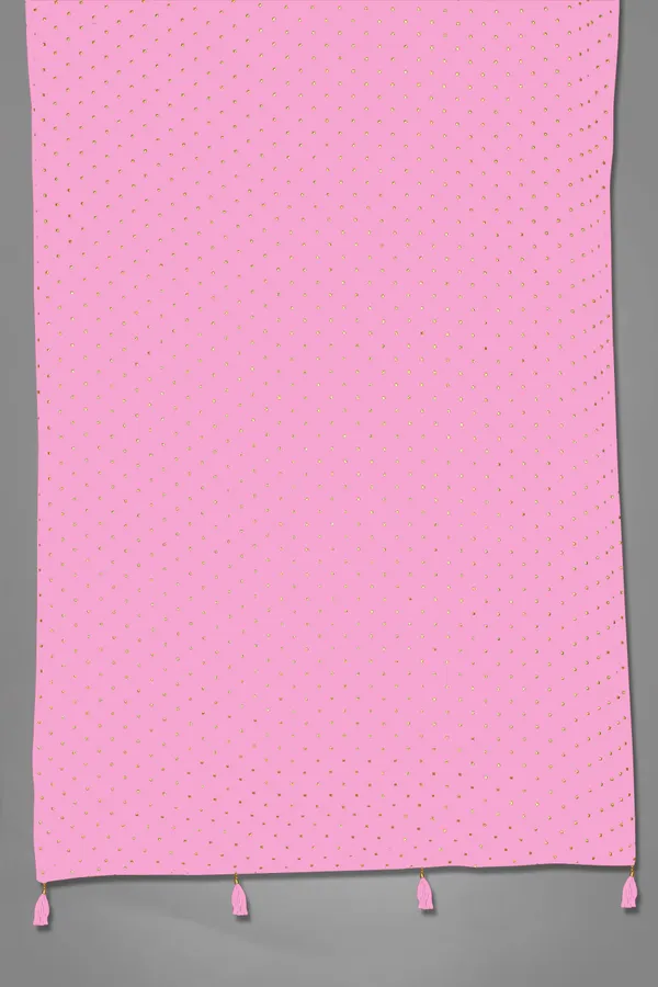 Golden_Star_Foil_Print_Chiffon_Dupatta_With_Tassel_Latkans_Light_Pink