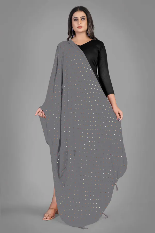 Golden_Star_Foil_Print_Chiffon_Dupatta_With_Tassel_Latkans_Grey