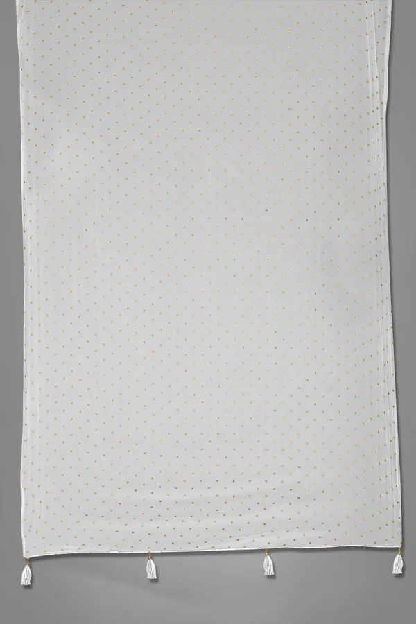 Golden_Star_Foil_Print_Chiffon_Dupatta_With_Tassel_Latkans_White