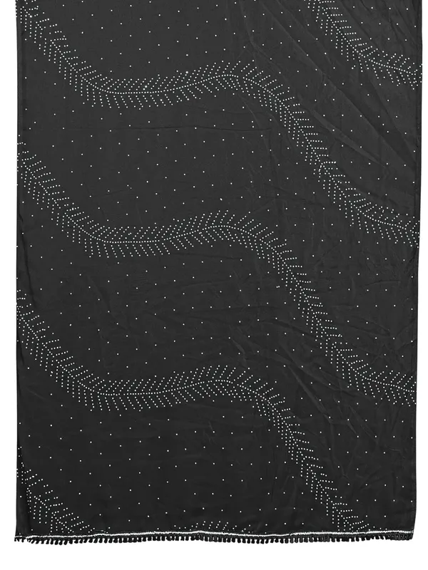 Stone_Work_Chiffon_Dupatta_With_Leaf_Vines_Tassel_Lace_Black
