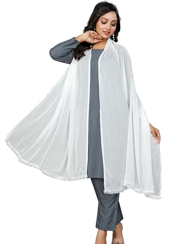 Stone_Work_Chiffon_Dupatta_With_Leaf_Vines_Tassel_Lace_White