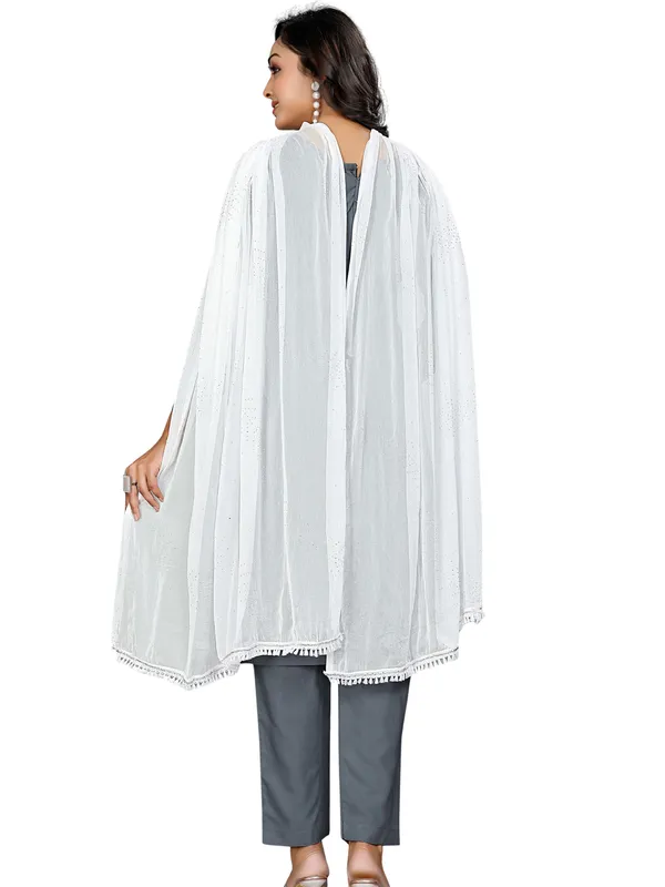 Stone_Work_Chiffon_Dupatta_With_Leaf_Vines_Tassel_Lace_White