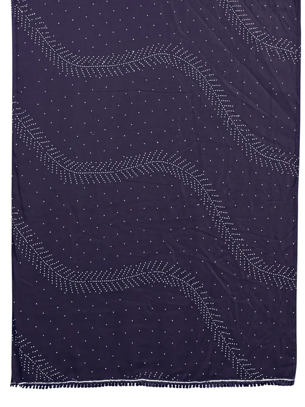 Stone_Work_Chiffon_Dupatta_With_Leaf_Vines_Tassel_Lace_Navy_Blue