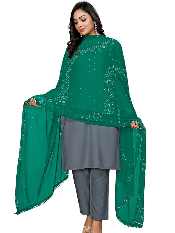 Stone_Work_Chiffon_Dupatta_With_Leaf_Vines_Tassel_Lace_Rama_Green